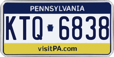 PA license plate KTQ6838