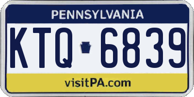 PA license plate KTQ6839