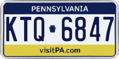 PA license plate KTQ6847