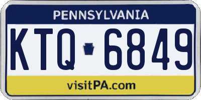 PA license plate KTQ6849