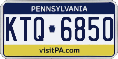 PA license plate KTQ6850
