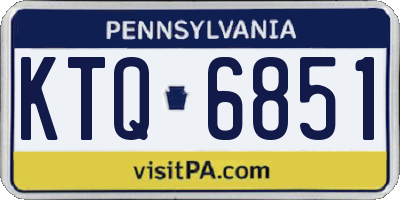 PA license plate KTQ6851