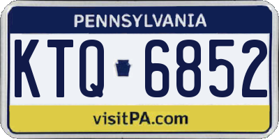 PA license plate KTQ6852