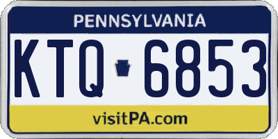 PA license plate KTQ6853