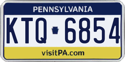 PA license plate KTQ6854