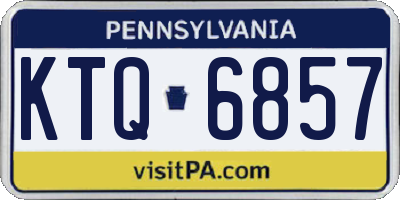 PA license plate KTQ6857