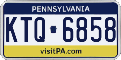 PA license plate KTQ6858