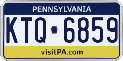 PA license plate KTQ6859