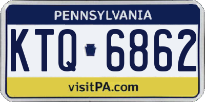 PA license plate KTQ6862