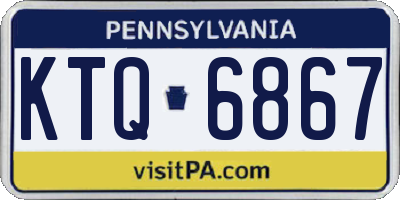 PA license plate KTQ6867
