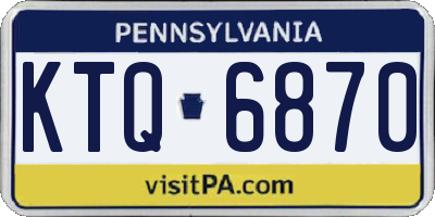 PA license plate KTQ6870