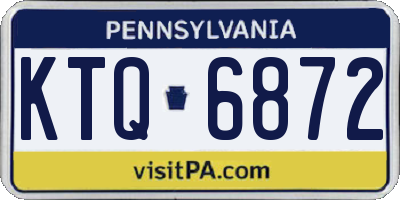 PA license plate KTQ6872