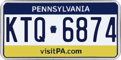 PA license plate KTQ6874