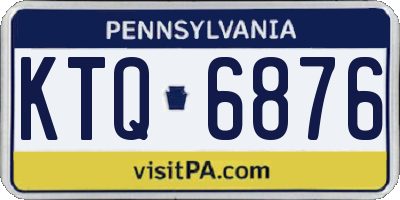 PA license plate KTQ6876