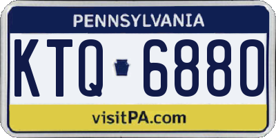PA license plate KTQ6880