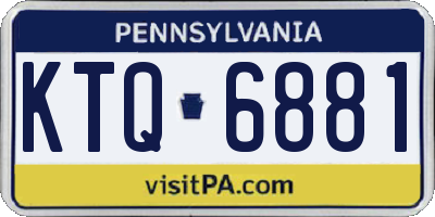 PA license plate KTQ6881