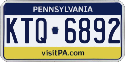 PA license plate KTQ6892