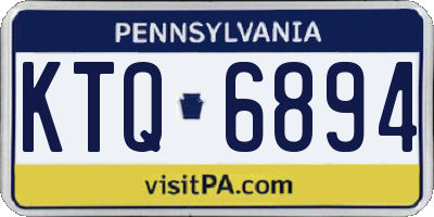 PA license plate KTQ6894