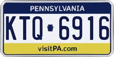PA license plate KTQ6916