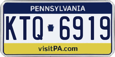 PA license plate KTQ6919