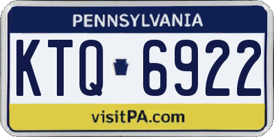 PA license plate KTQ6922