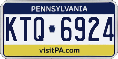 PA license plate KTQ6924