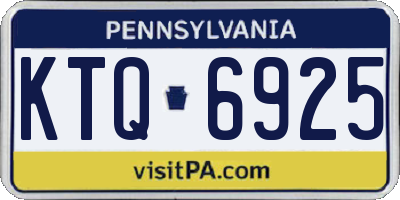 PA license plate KTQ6925