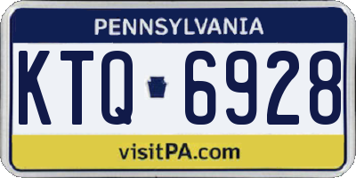 PA license plate KTQ6928