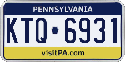 PA license plate KTQ6931
