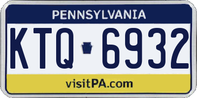 PA license plate KTQ6932