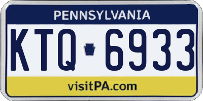 PA license plate KTQ6933