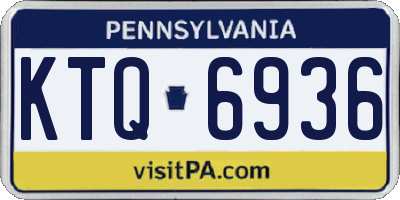 PA license plate KTQ6936