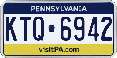 PA license plate KTQ6942