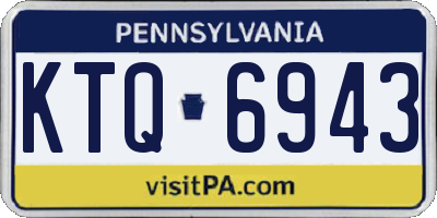 PA license plate KTQ6943
