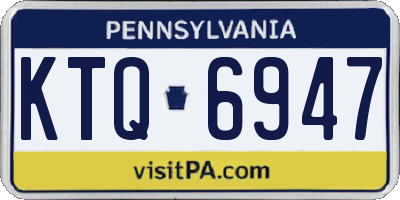 PA license plate KTQ6947