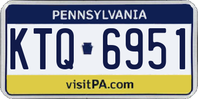 PA license plate KTQ6951