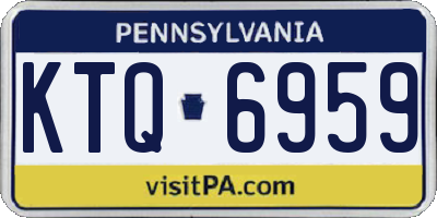 PA license plate KTQ6959