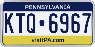 PA license plate KTQ6967