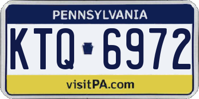 PA license plate KTQ6972
