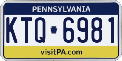 PA license plate KTQ6981