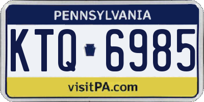 PA license plate KTQ6985