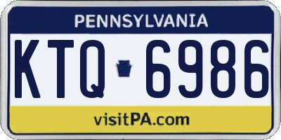 PA license plate KTQ6986