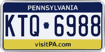 PA license plate KTQ6988