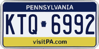 PA license plate KTQ6992