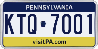 PA license plate KTQ7001