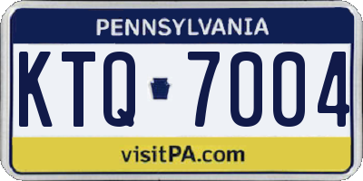 PA license plate KTQ7004