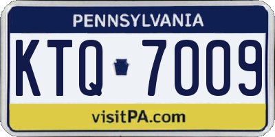 PA license plate KTQ7009