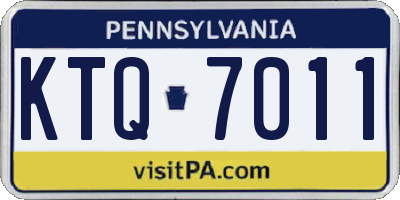 PA license plate KTQ7011