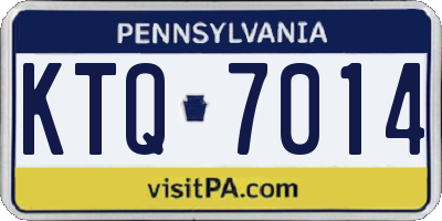 PA license plate KTQ7014
