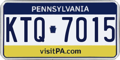 PA license plate KTQ7015